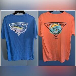 🐟2 for $9 Men’s Columbia PFG Graphic Tee’s•L•Blue & Orange